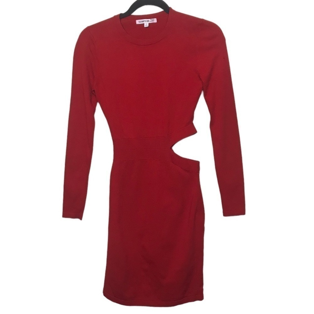 Elizabeth and James Red Railey Cut Out Dress $385 Small